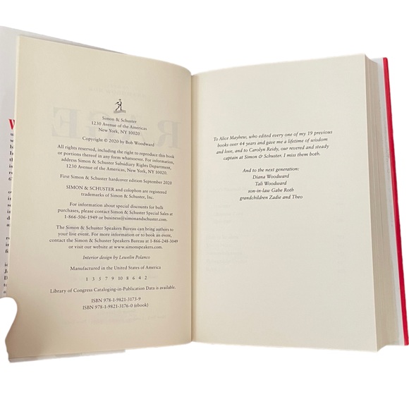 RAGE by Bob Woodward Hard Cover Book 2020 452 Pages Like New Condition - Picture 8 of 13